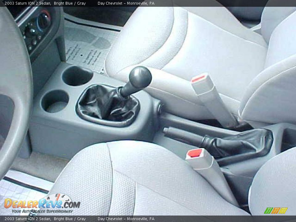 2003 Saturn ION 2 Sedan Bright Blue / Gray Photo #9