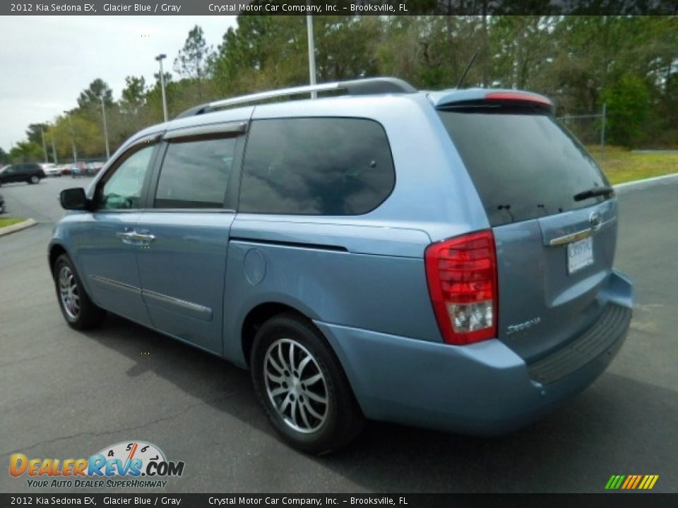2012 Kia Sedona EX Glacier Blue / Gray Photo #3