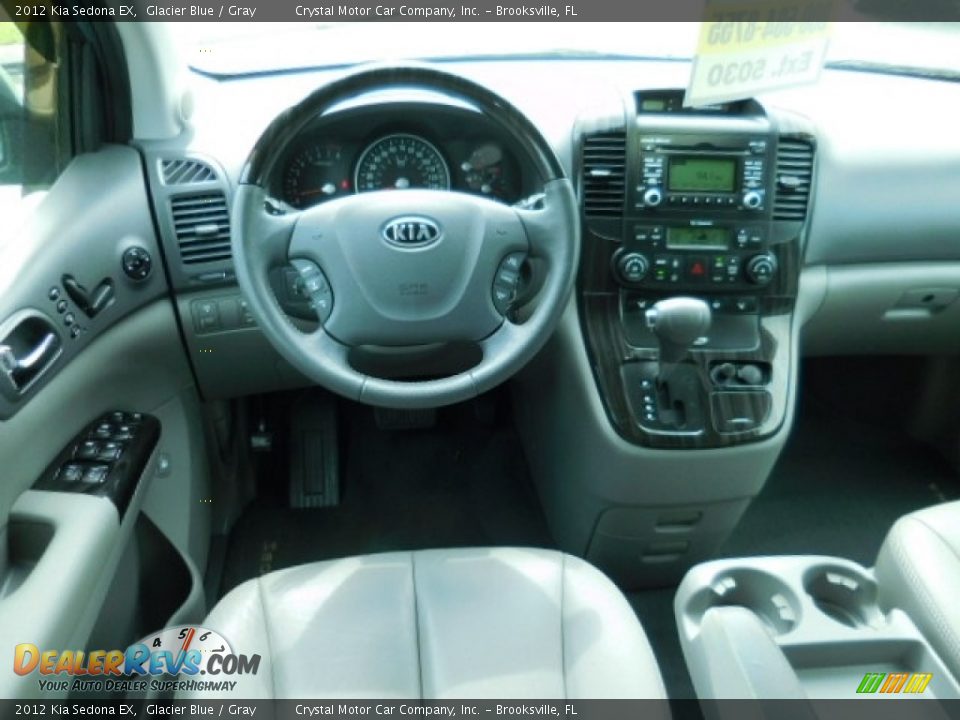 2012 Kia Sedona EX Glacier Blue / Gray Photo #7