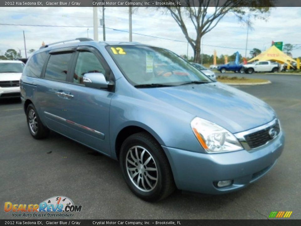 2012 Kia Sedona EX Glacier Blue / Gray Photo #12