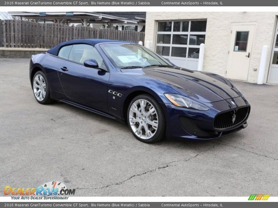 2016 Maserati GranTurismo Convertible GT Sport Blu Nettuno (Blue Metallic) / Sabbia Photo #1