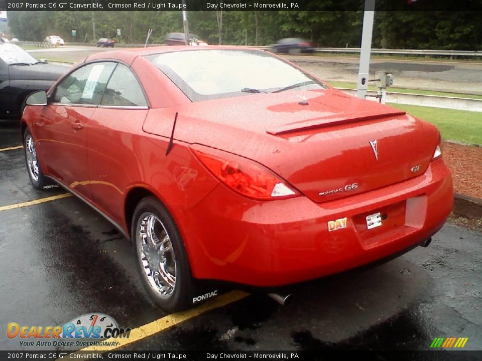 2007 Pontiac G6 GT Convertible Crimson Red / Light Taupe Photo #2