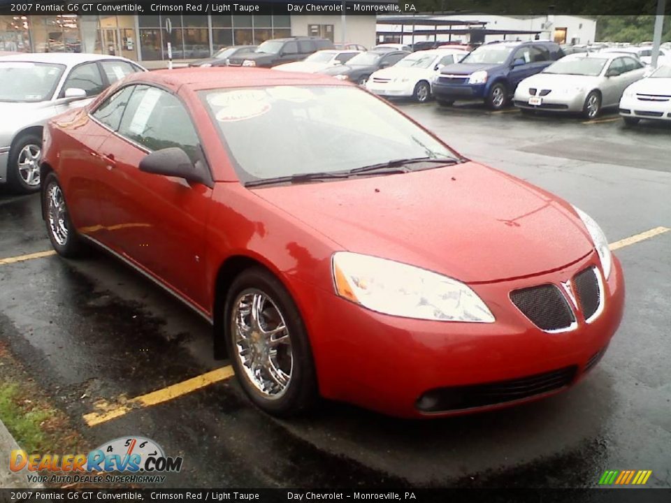 2007 Pontiac G6 GT Convertible Crimson Red / Light Taupe Photo #4