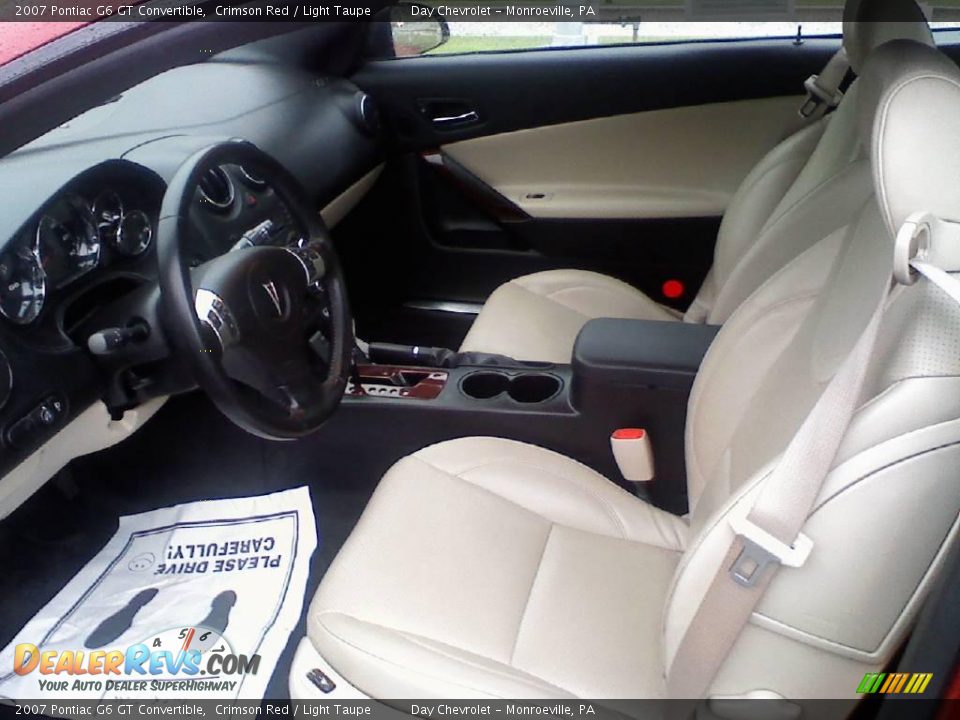 2007 Pontiac G6 GT Convertible Crimson Red / Light Taupe Photo #6