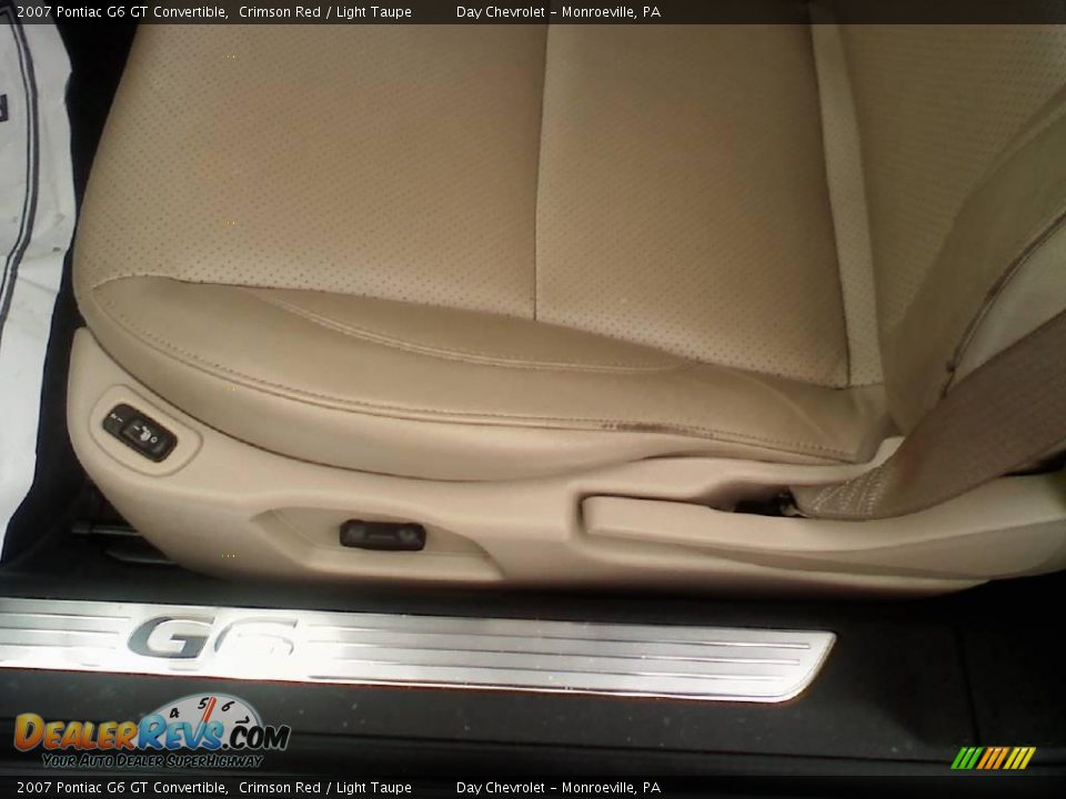 2007 Pontiac G6 GT Convertible Crimson Red / Light Taupe Photo #12