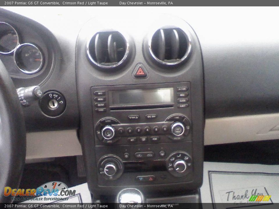 2007 Pontiac G6 GT Convertible Crimson Red / Light Taupe Photo #14