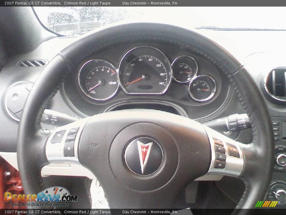 2007 Pontiac G6 GT Convertible Crimson Red / Light Taupe Photo #15