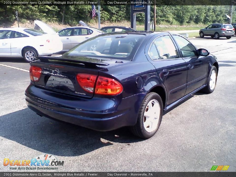2001 Oldsmobile Alero GL Sedan Midnight Blue Metallic / Pewter Photo #6