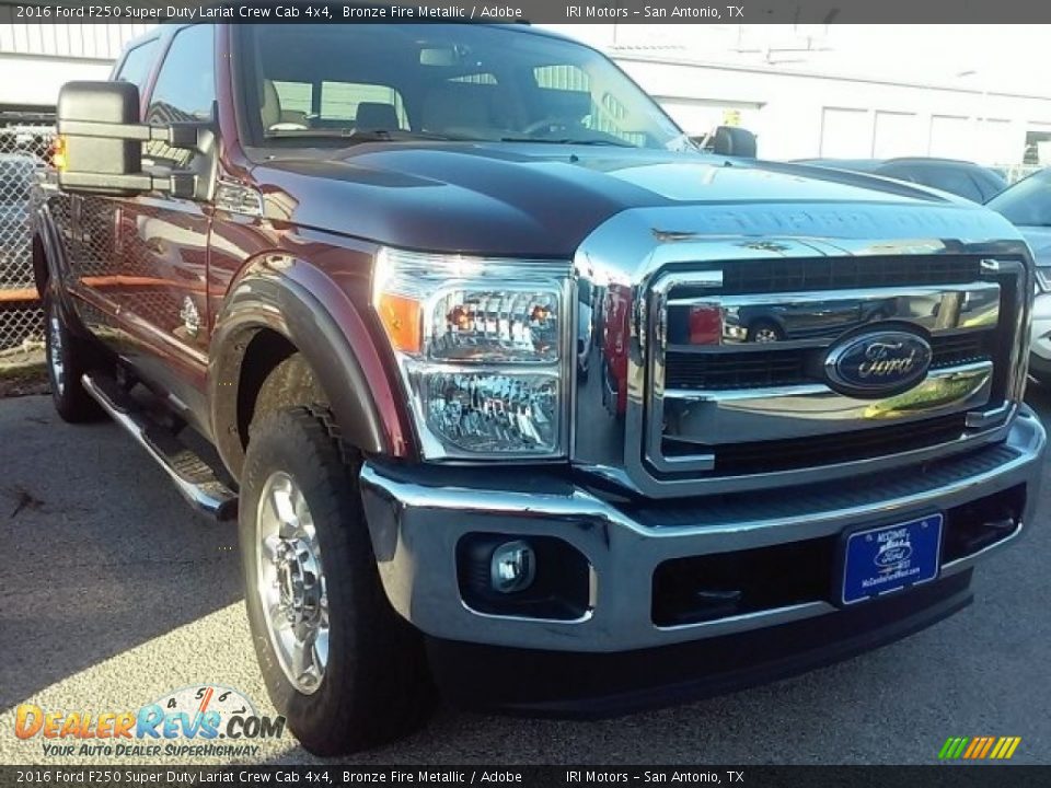 2016 Ford F250 Super Duty Lariat Crew Cab 4x4 Bronze Fire Metallic / Adobe Photo #1