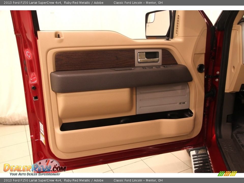 2013 Ford F150 Lariat SuperCrew 4x4 Ruby Red Metallic / Adobe Photo #4
