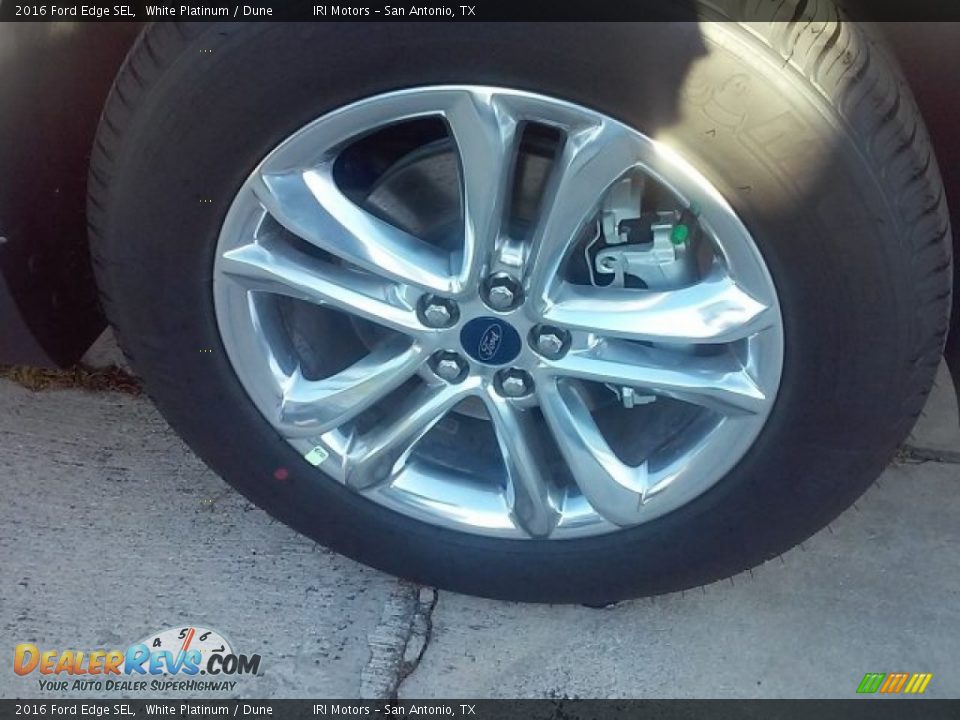 2016 Ford Edge SEL White Platinum / Dune Photo #3