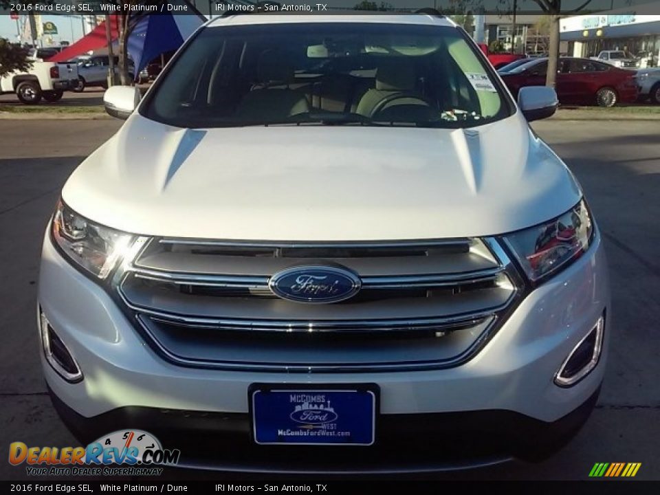 2016 Ford Edge SEL White Platinum / Dune Photo #6