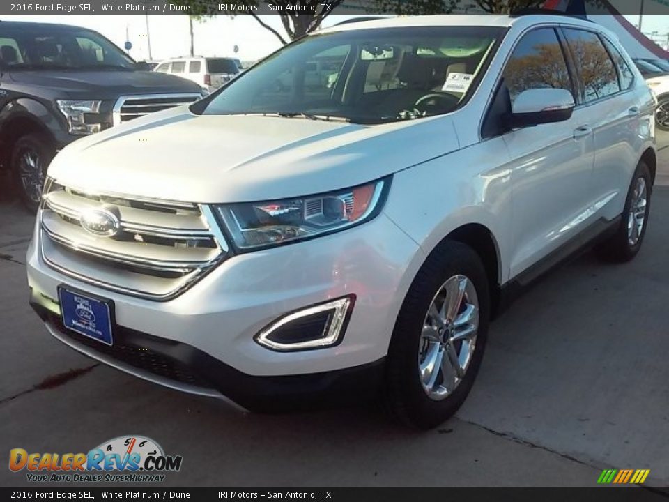 2016 Ford Edge SEL White Platinum / Dune Photo #7