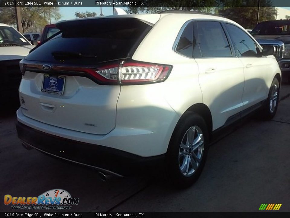 2016 Ford Edge SEL White Platinum / Dune Photo #10