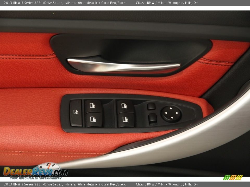 2013 BMW 3 Series 328i xDrive Sedan Mineral White Metallic / Coral Red/Black Photo #5