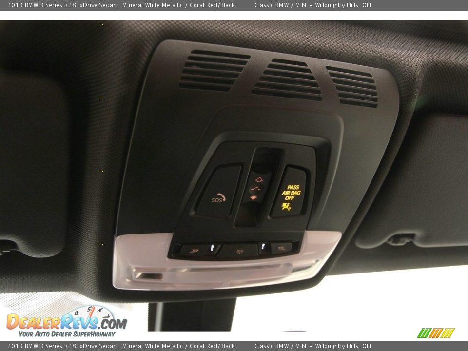 2013 BMW 3 Series 328i xDrive Sedan Mineral White Metallic / Coral Red/Black Photo #14