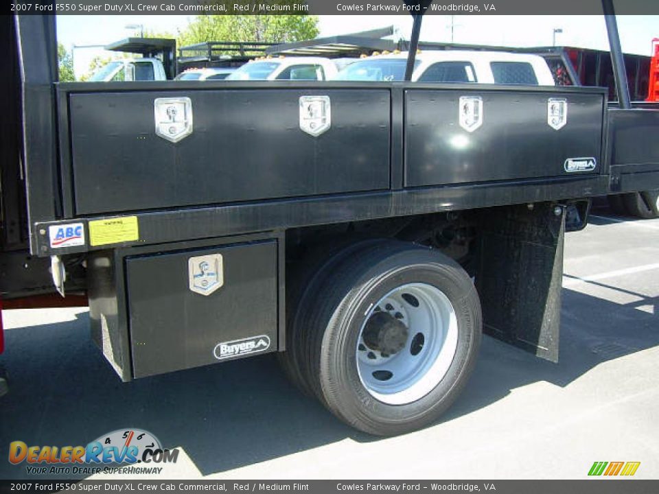 2007 Ford F550 Super Duty XL Crew Cab Commercial Red / Medium Flint Photo #4