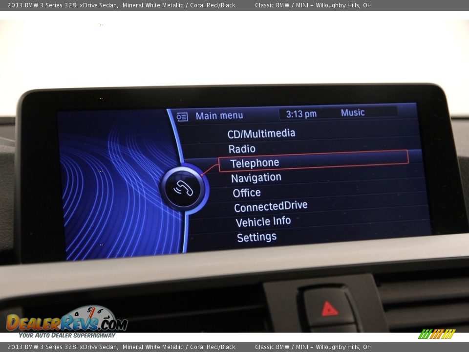 2013 BMW 3 Series 328i xDrive Sedan Mineral White Metallic / Coral Red/Black Photo #18