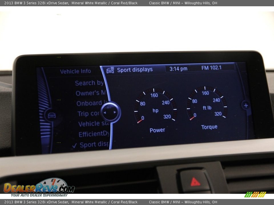 2013 BMW 3 Series 328i xDrive Sedan Mineral White Metallic / Coral Red/Black Photo #21