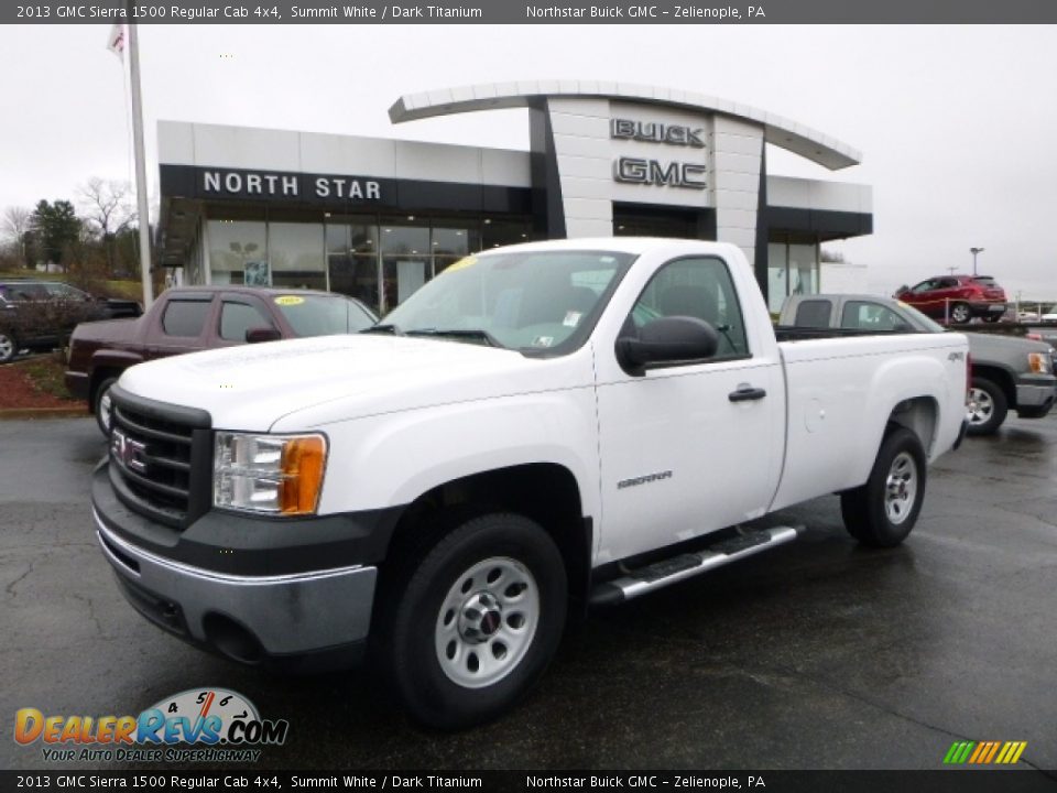 2013 GMC Sierra 1500 Regular Cab 4x4 Summit White / Dark Titanium Photo #1