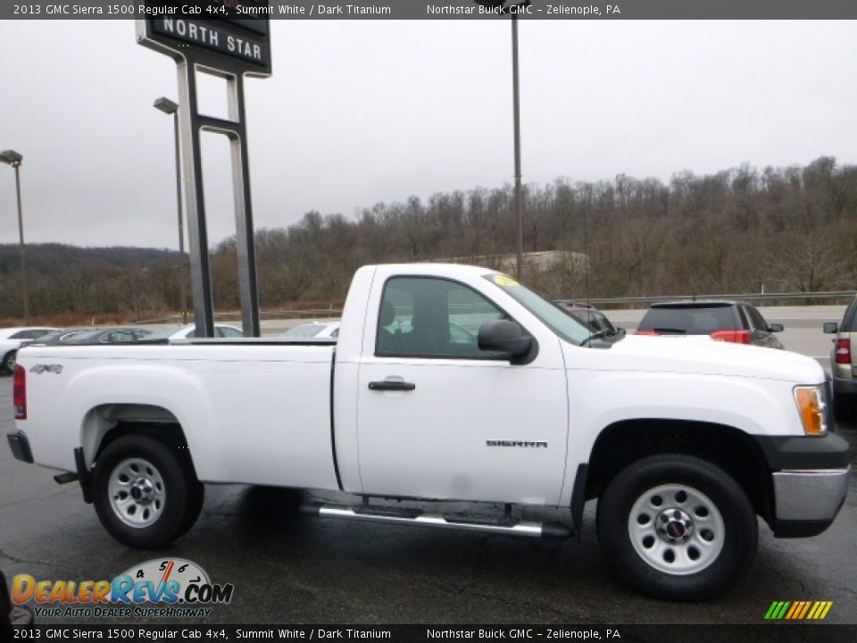 2013 GMC Sierra 1500 Regular Cab 4x4 Summit White / Dark Titanium Photo #10
