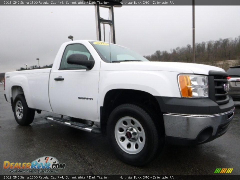 2013 GMC Sierra 1500 Regular Cab 4x4 Summit White / Dark Titanium Photo #12