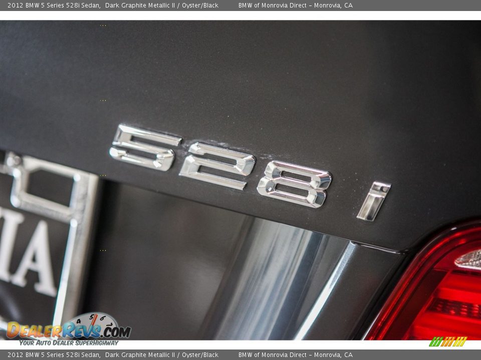 2012 BMW 5 Series 528i Sedan Dark Graphite Metallic II / Oyster/Black Photo #7
