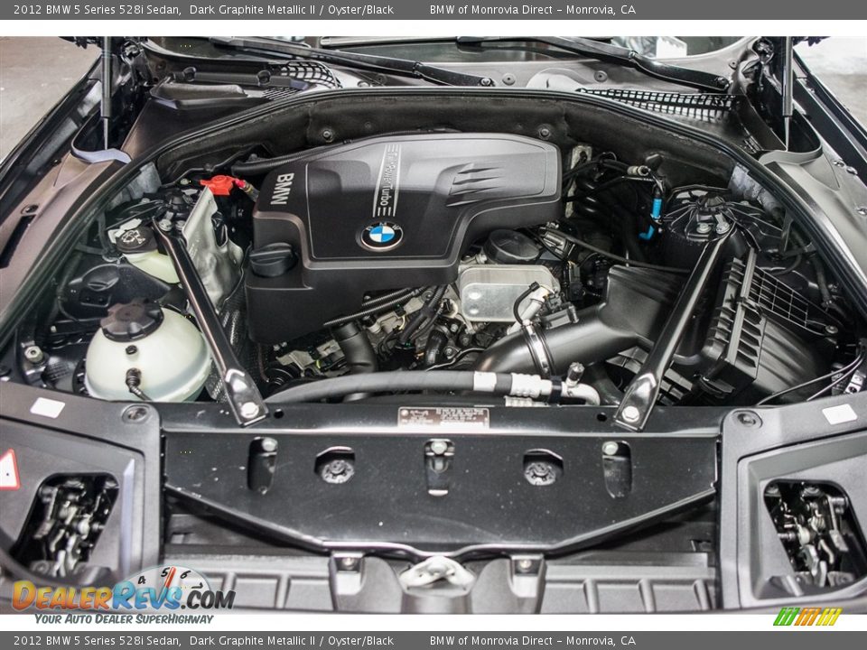 2012 BMW 5 Series 528i Sedan Dark Graphite Metallic II / Oyster/Black Photo #9