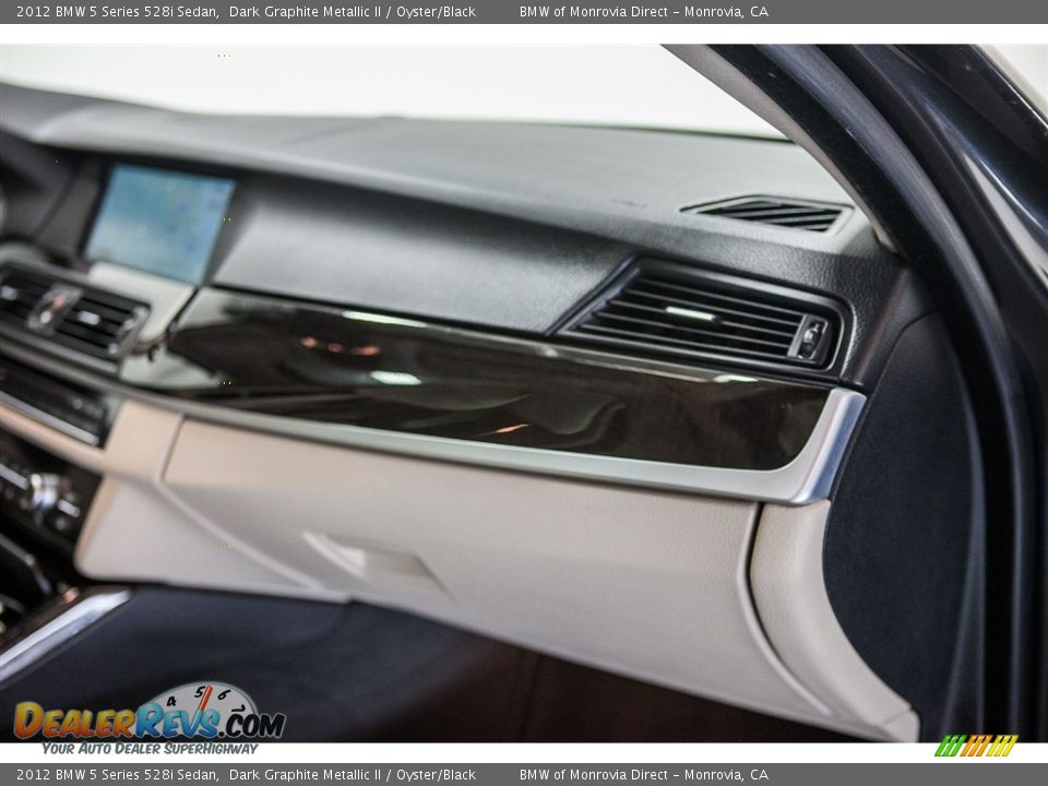 2012 BMW 5 Series 528i Sedan Dark Graphite Metallic II / Oyster/Black Photo #23