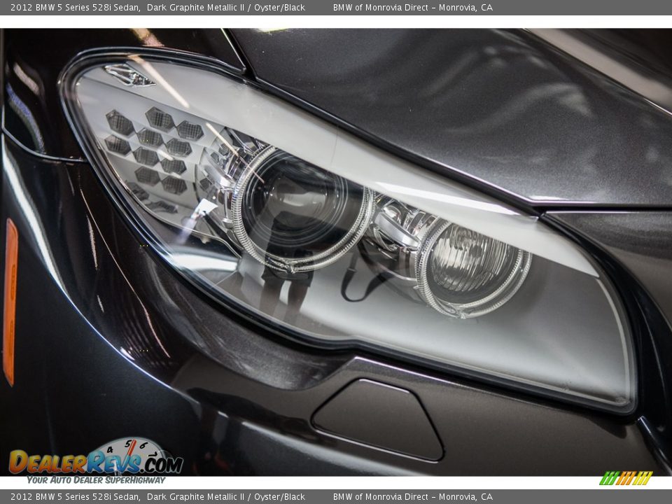 2012 BMW 5 Series 528i Sedan Dark Graphite Metallic II / Oyster/Black Photo #27
