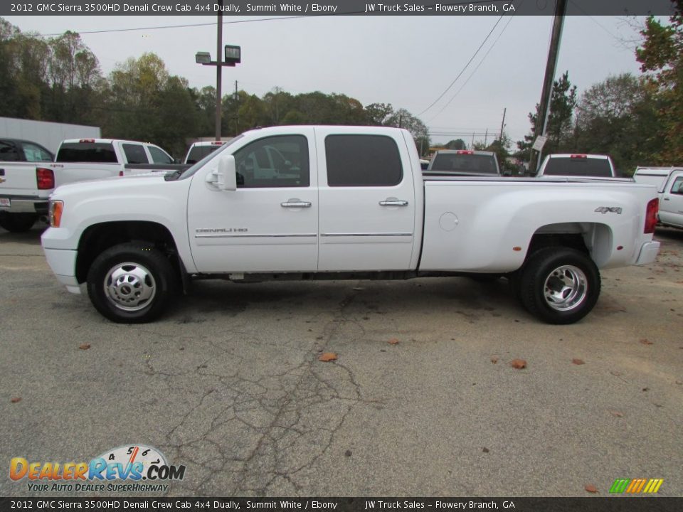 2012 GMC Sierra 3500HD Denali Crew Cab 4x4 Dually Summit White / Ebony Photo #4