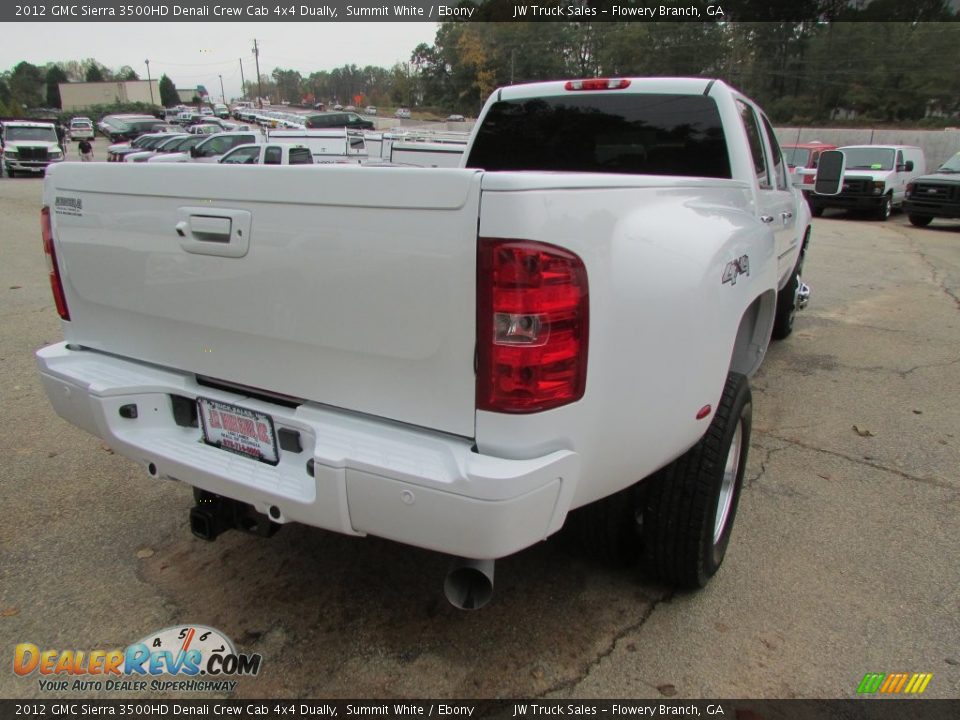 2012 GMC Sierra 3500HD Denali Crew Cab 4x4 Dually Summit White / Ebony Photo #10