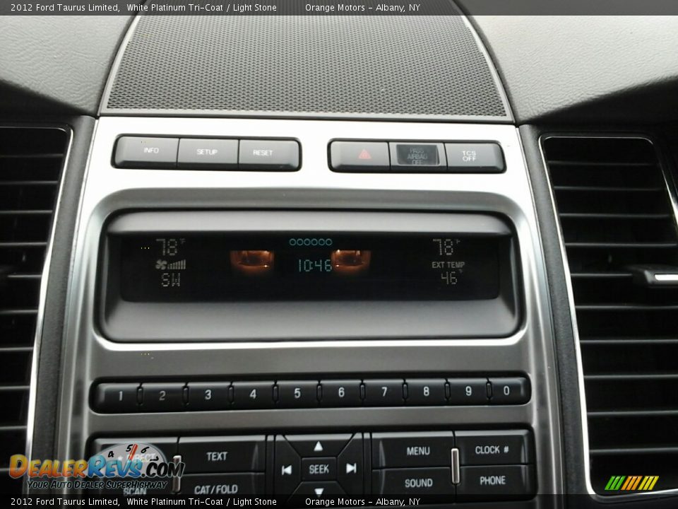 2012 Ford Taurus Limited White Platinum Tri-Coat / Light Stone Photo #14