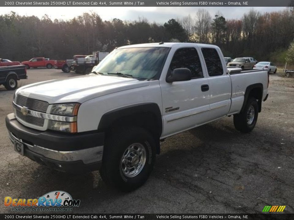 2003 Chevrolet Silverado 2500HD LT Extended Cab 4x4 Summit White / Tan Photo #1