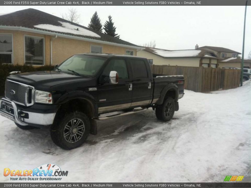 2006 Ford F350 Super Duty Lariat Crew Cab 4x4 Black / Medium Flint Photo #1