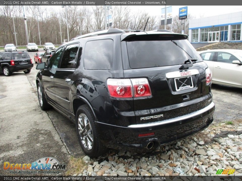 2011 GMC Acadia Denali AWD Carbon Black Metallic / Ebony Photo #4