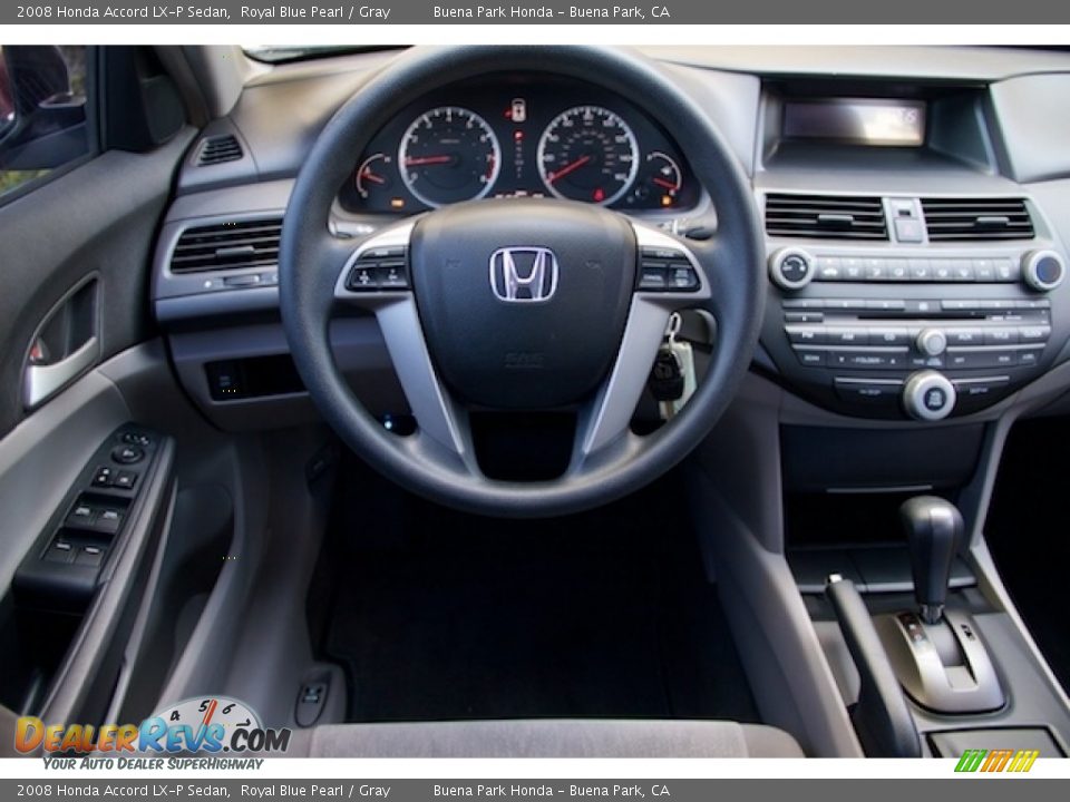 2008 Honda Accord LX-P Sedan Royal Blue Pearl / Gray Photo #5