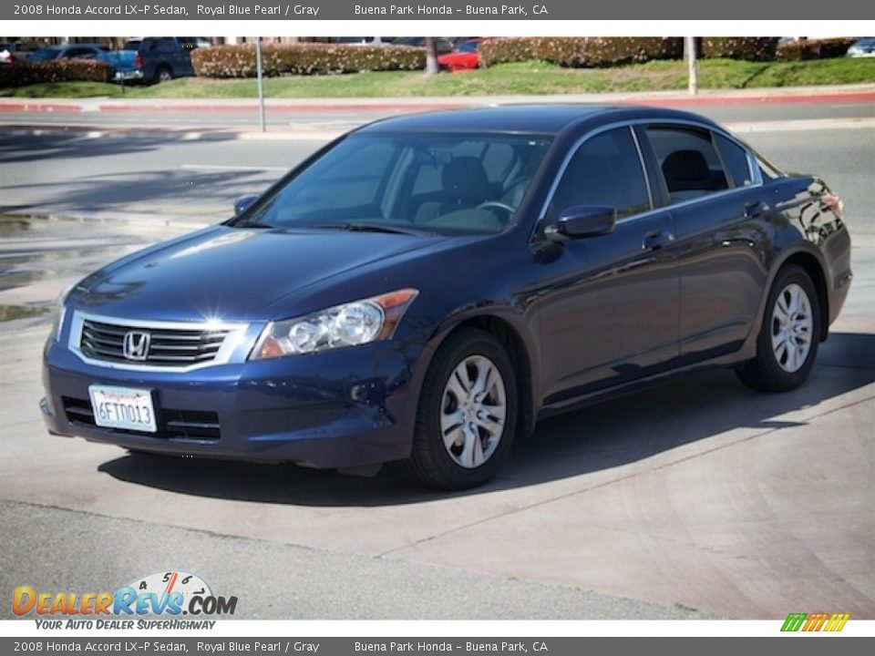 2008 Honda Accord LX-P Sedan Royal Blue Pearl / Gray Photo #8