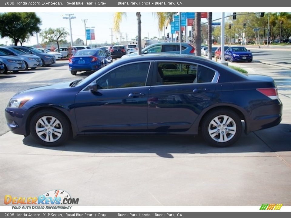 2008 Honda Accord LX-P Sedan Royal Blue Pearl / Gray Photo #9