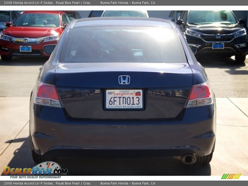 2008 Honda Accord LX-P Sedan Royal Blue Pearl / Gray Photo #10