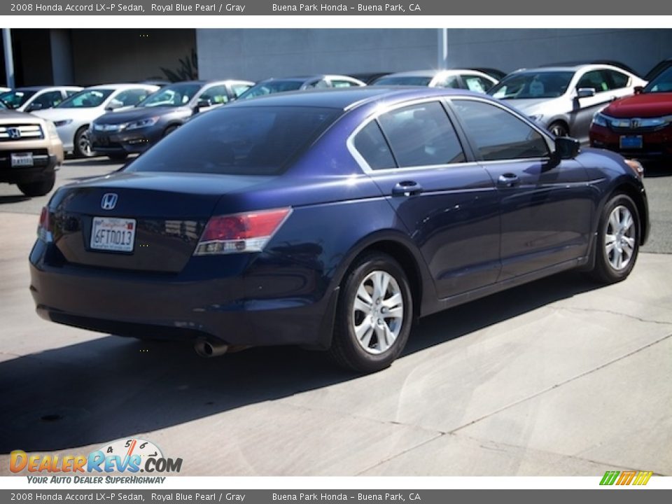 2008 Honda Accord LX-P Sedan Royal Blue Pearl / Gray Photo #11