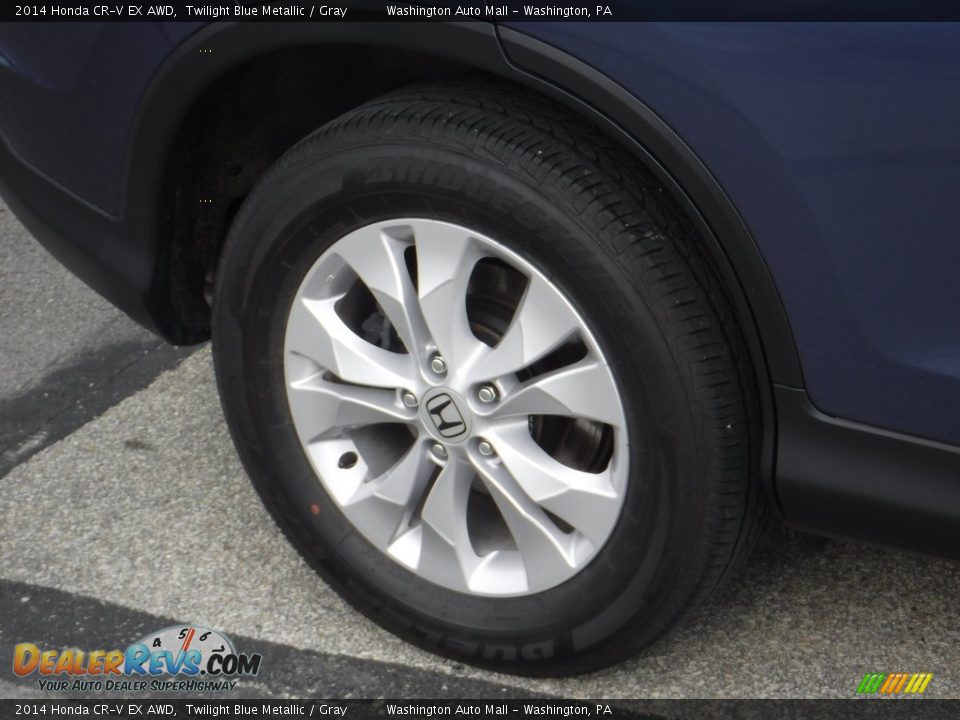 2014 Honda CR-V EX AWD Twilight Blue Metallic / Gray Photo #3