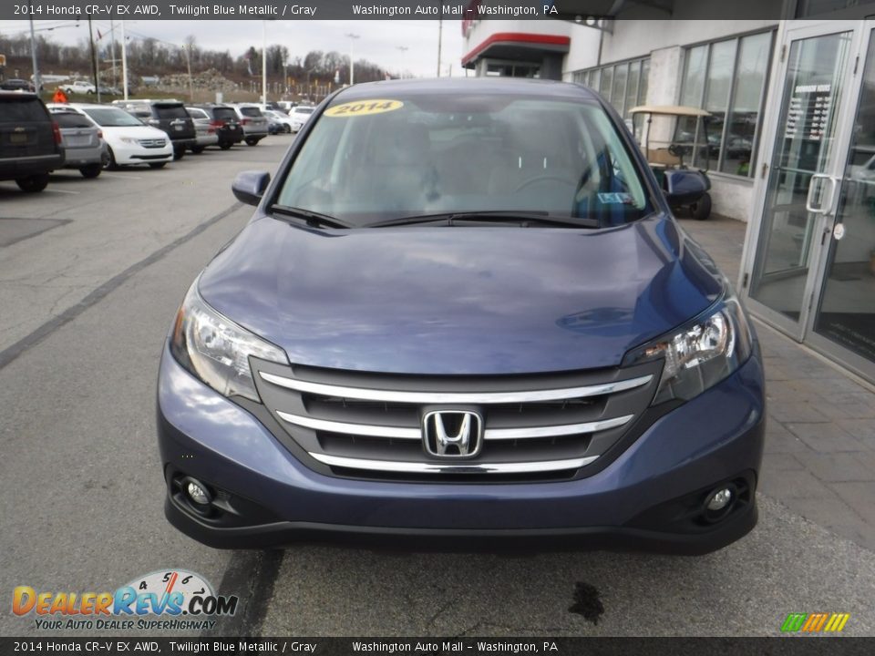 2014 Honda CR-V EX AWD Twilight Blue Metallic / Gray Photo #5