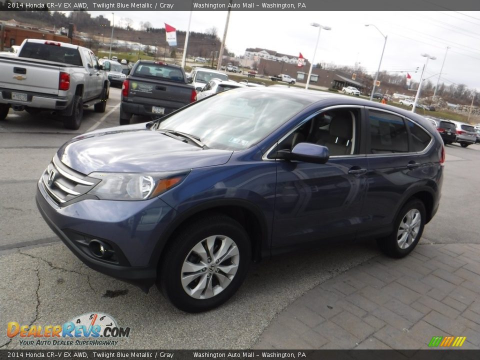 2014 Honda CR-V EX AWD Twilight Blue Metallic / Gray Photo #6