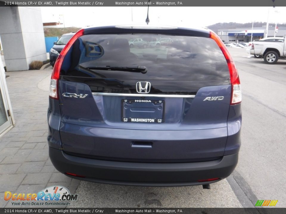 2014 Honda CR-V EX AWD Twilight Blue Metallic / Gray Photo #7