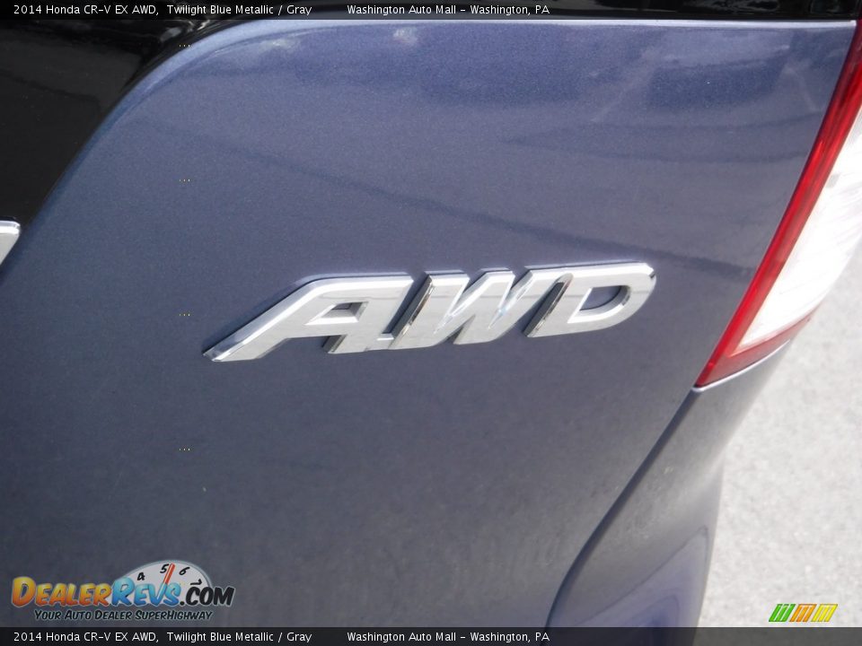 2014 Honda CR-V EX AWD Twilight Blue Metallic / Gray Photo #8