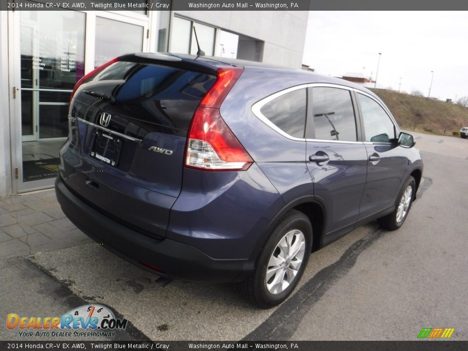 2014 Honda CR-V EX AWD Twilight Blue Metallic / Gray Photo #9