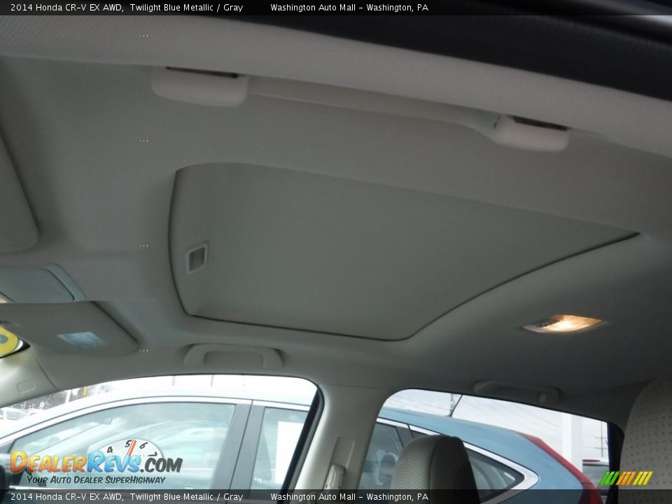 2014 Honda CR-V EX AWD Twilight Blue Metallic / Gray Photo #10