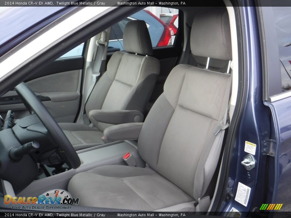 2014 Honda CR-V EX AWD Twilight Blue Metallic / Gray Photo #13