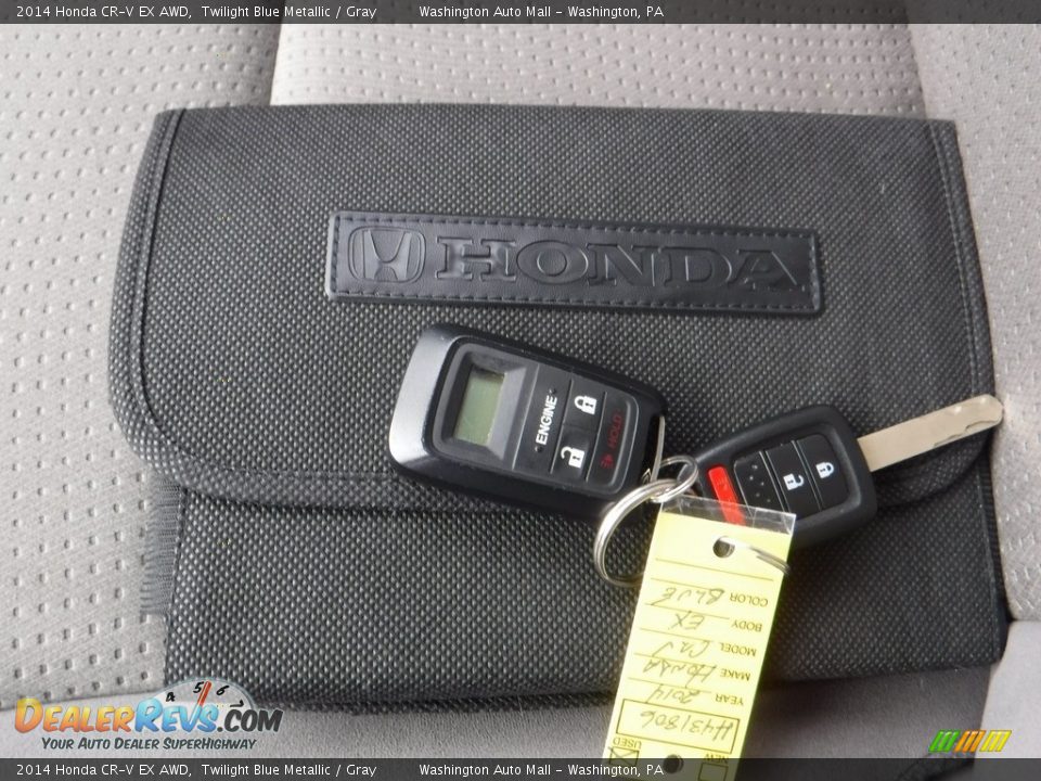 2014 Honda CR-V EX AWD Twilight Blue Metallic / Gray Photo #18